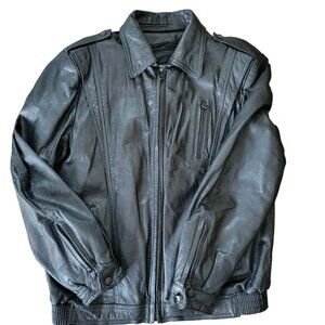 Vintage Loma Original Black Leather Jacket XL